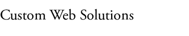 Websiders Custom Web Solutions